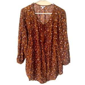 Sonoma Floral Fall Top Sz L